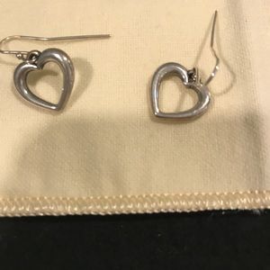 James Avery open heart sterling earrings